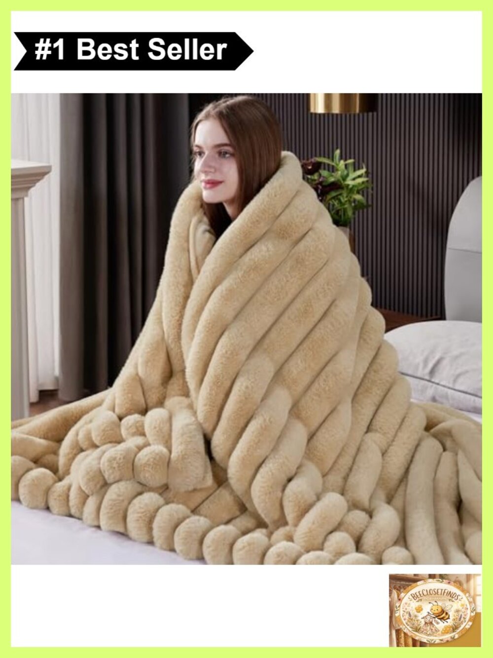 1000GSM Thick Faux Rabbit Fur Throw Blanket 50x70 Cozy Plush